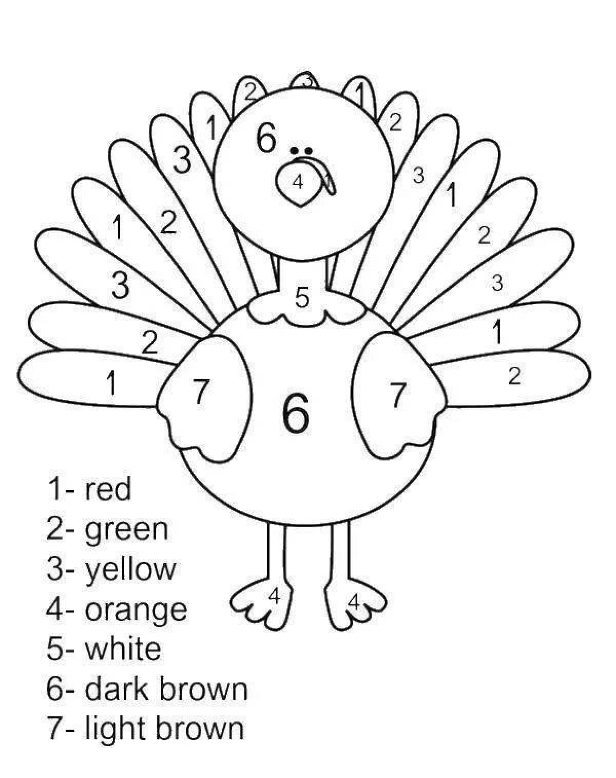 Glowing coloring pages in English for kids
