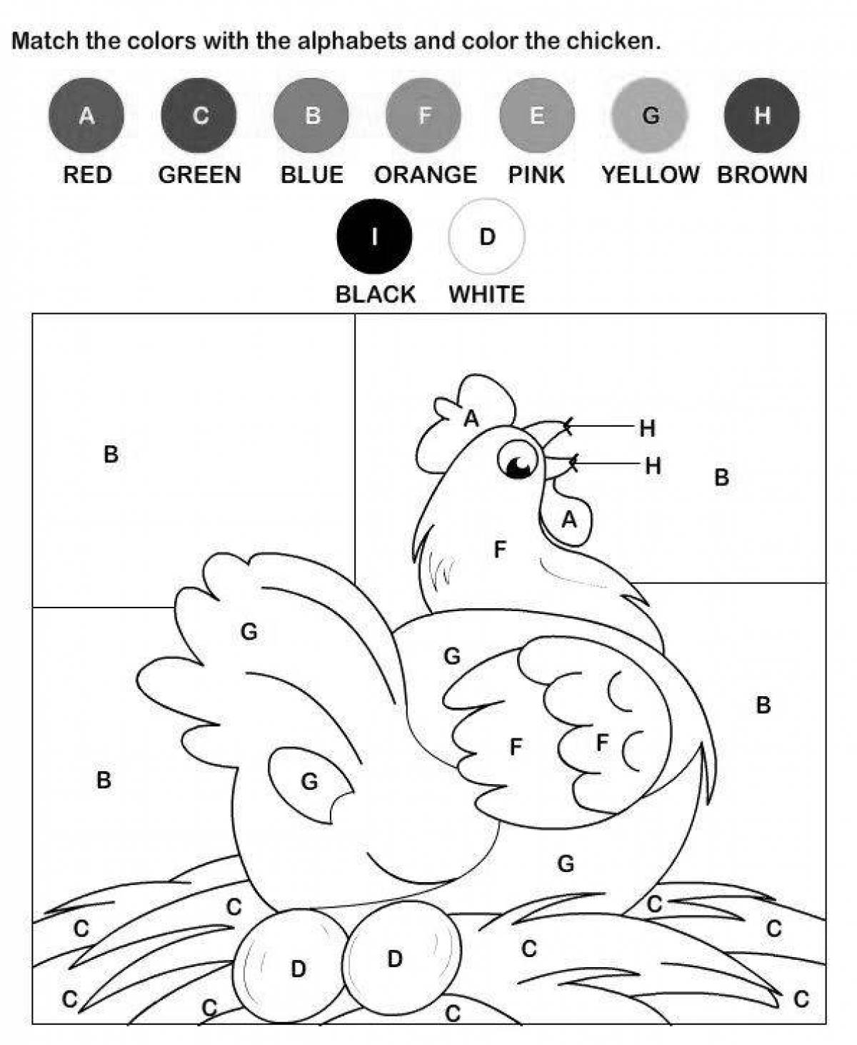 Dazzling coloring pages in English for kids
