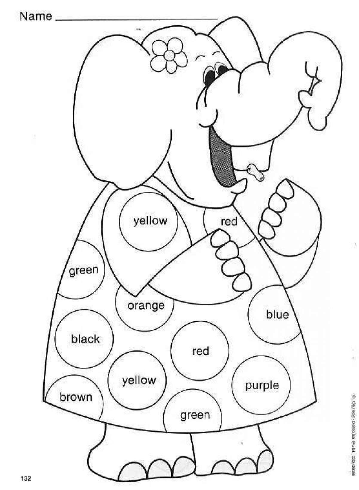 Exciting English coloring pages for kids