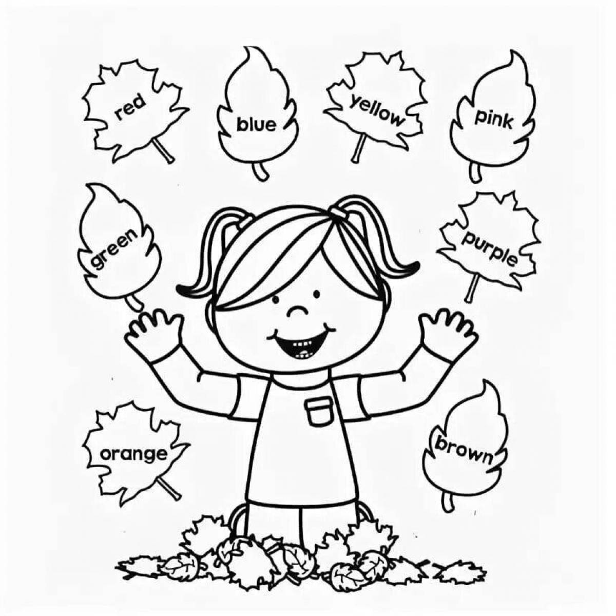 Adorable Coloring Page Coloring Page in English for Kids