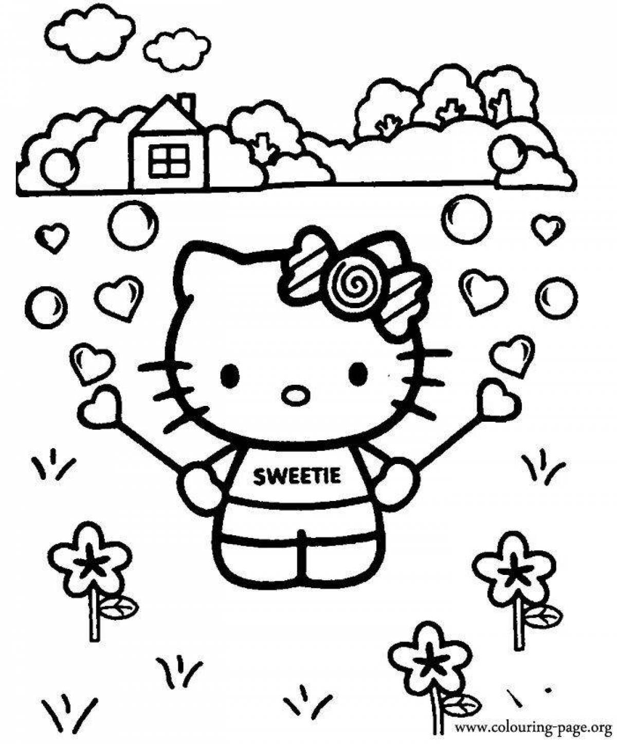 Hello kitty magic coloring book for kids