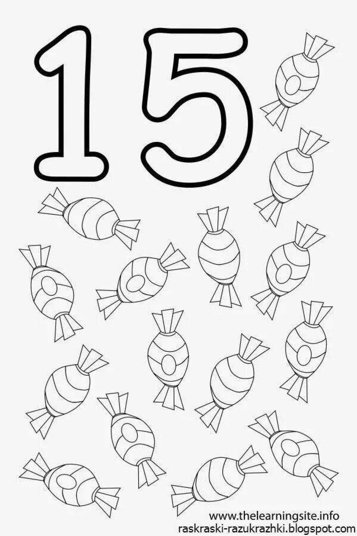 Bright coloring page 15