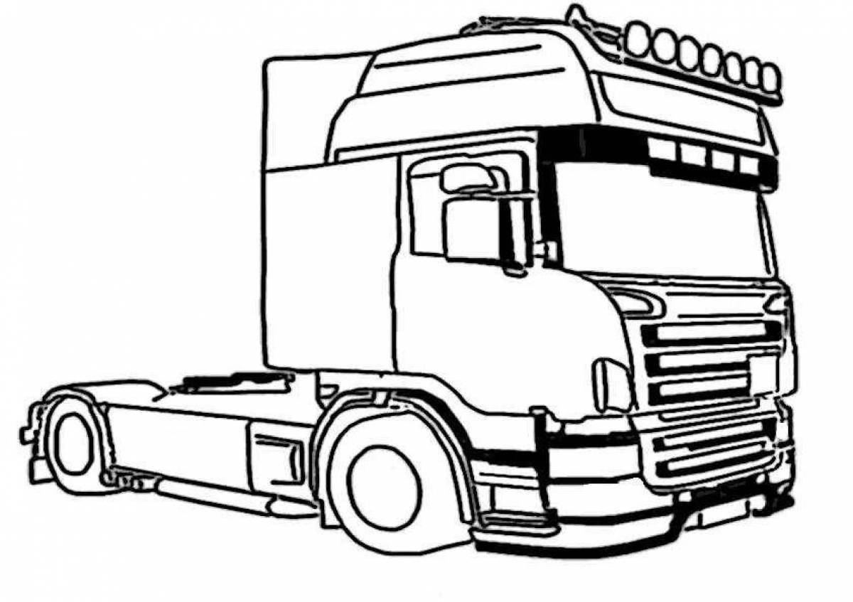 Adorable scania coloring page