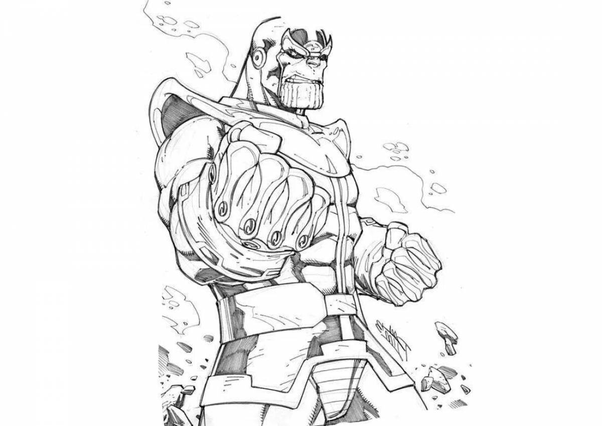 Glowing thanas coloring page