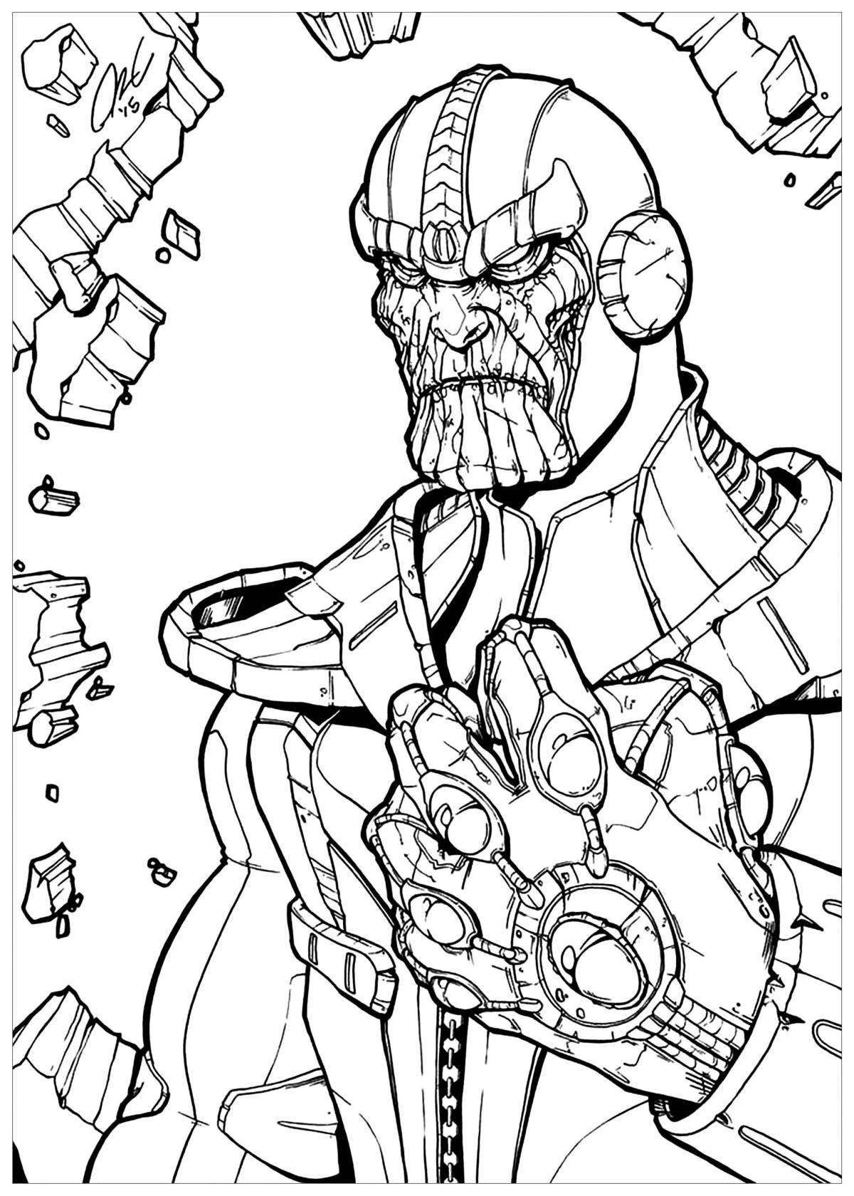 Cute thanas coloring page
