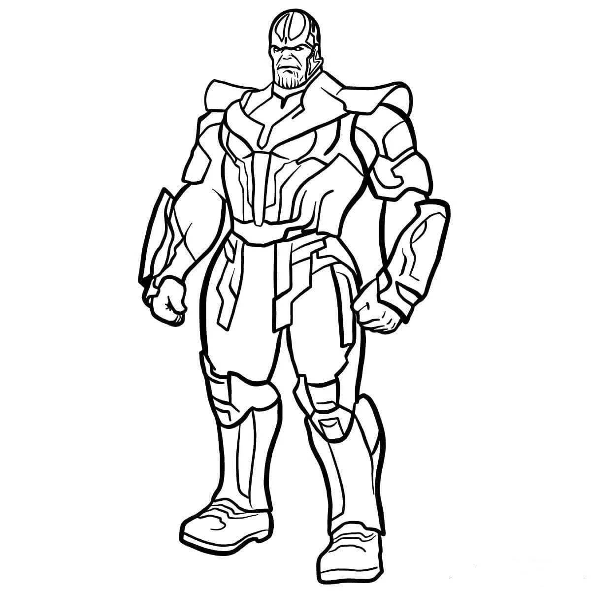 Amazing thanas coloring page
