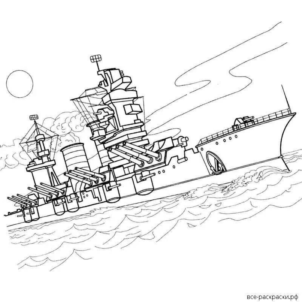 Colorful icebreaker coloring page