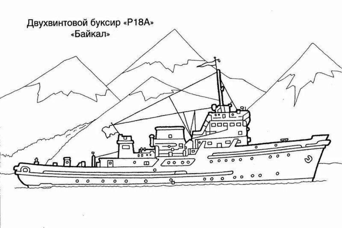 Colourful icebreaker coloring page
