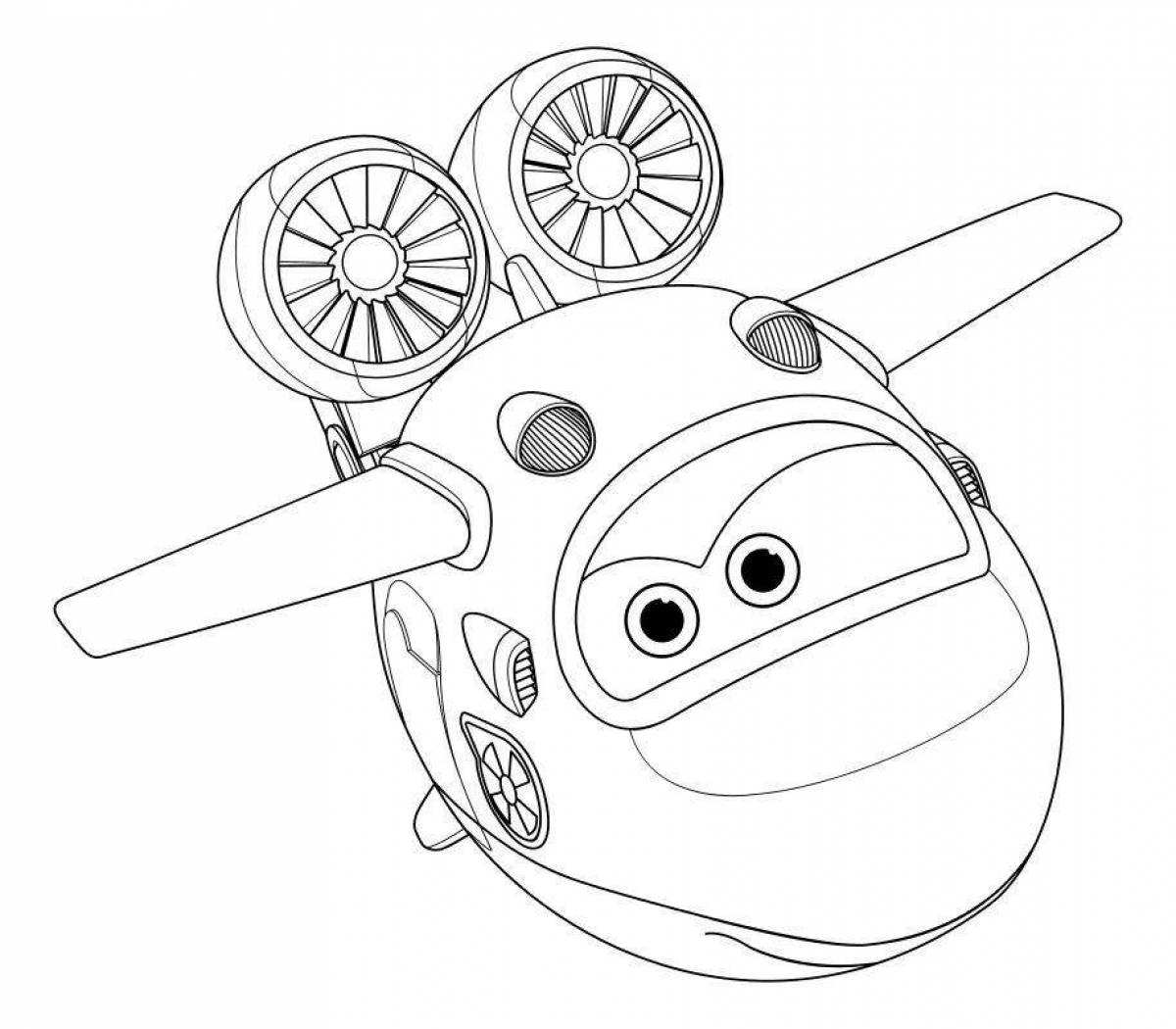 Majestic jet coloring page