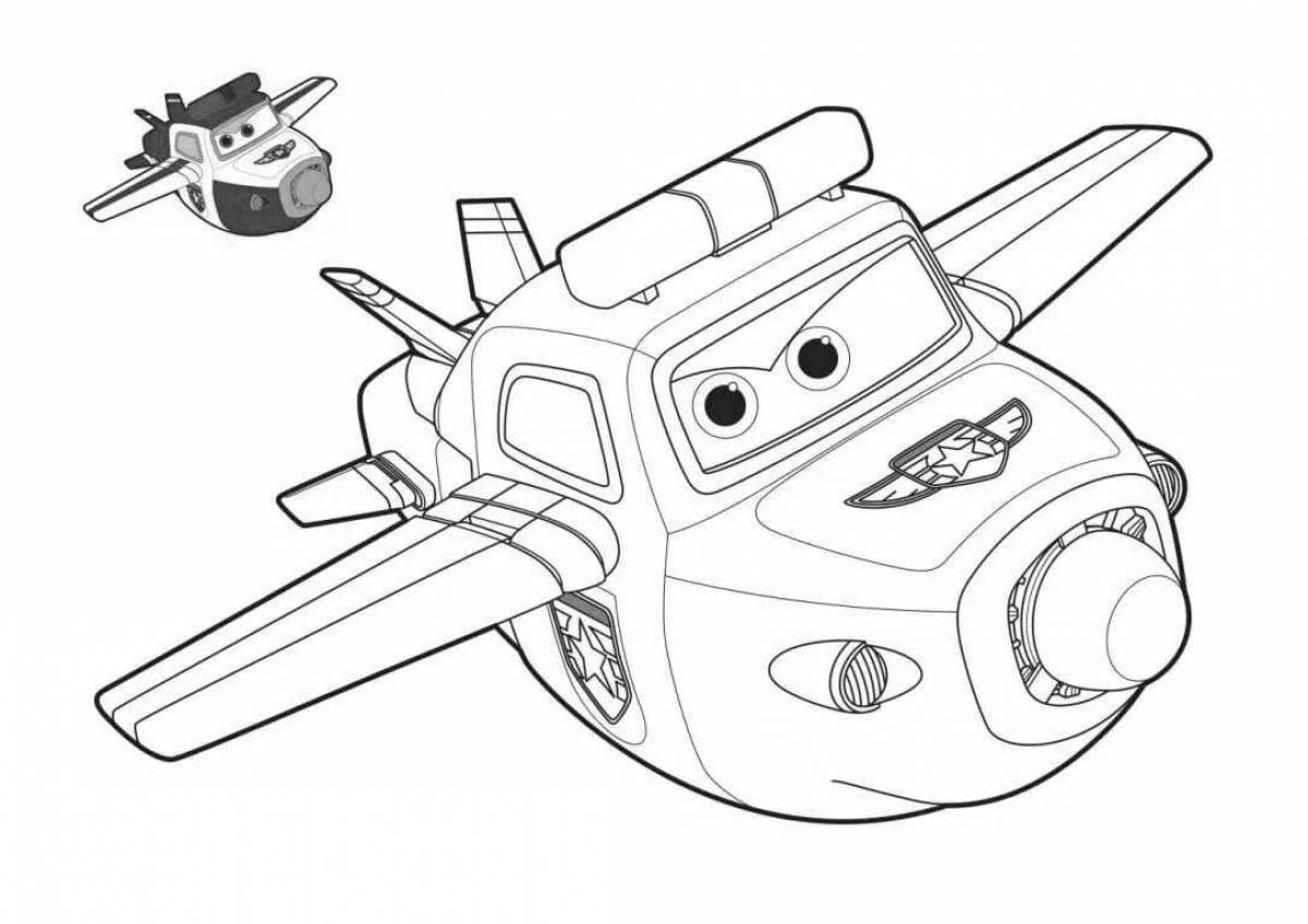 Great airplane coloring page
