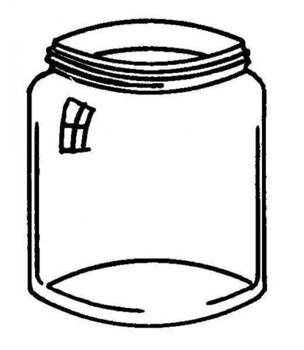 Coloring book shining jar