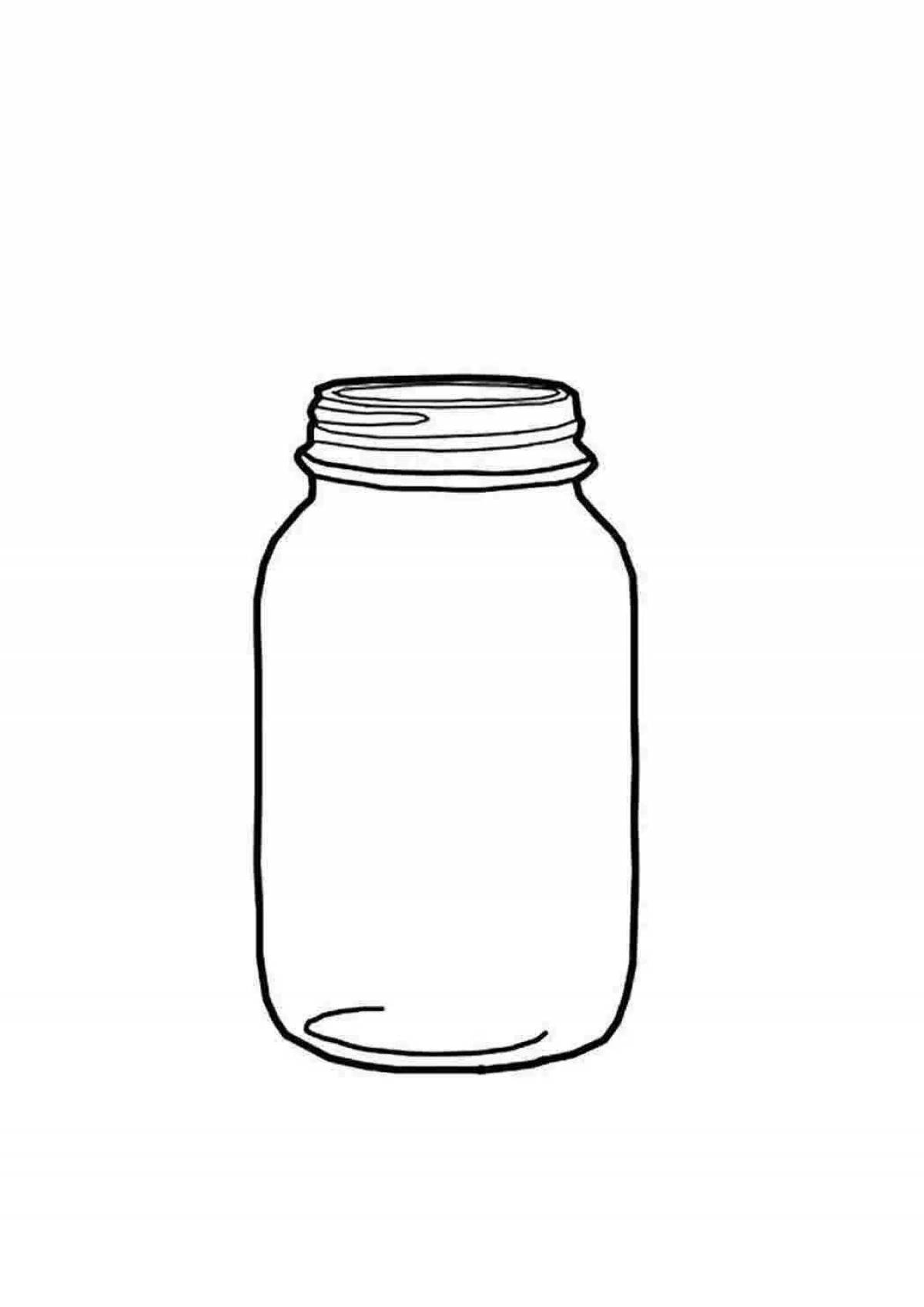 Animated jar coloring page