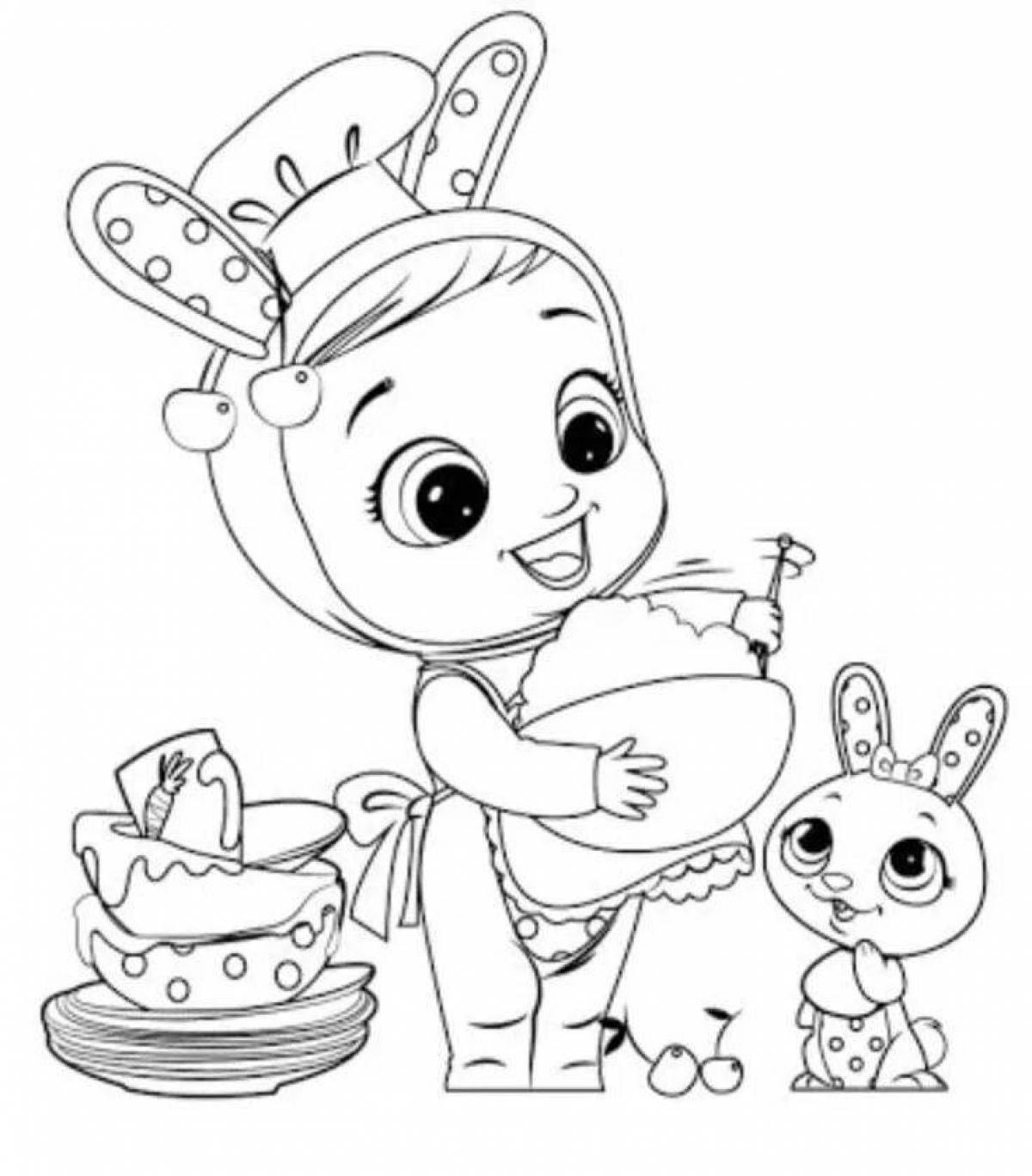 Glitter crybaby coloring book