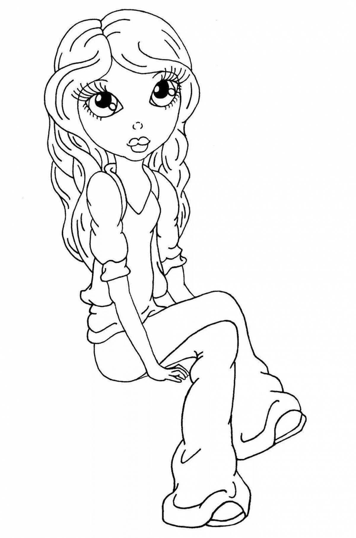 Luminous coloring page turn on light