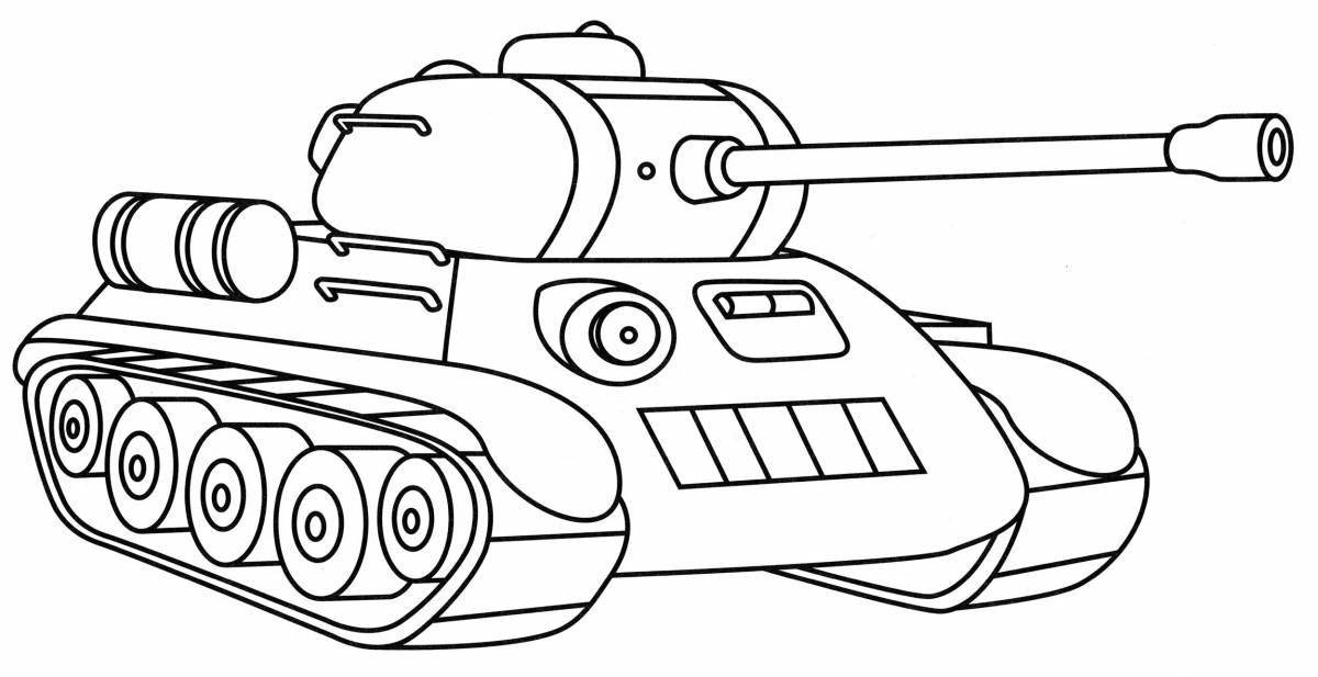 Увлекательная раскраска танков