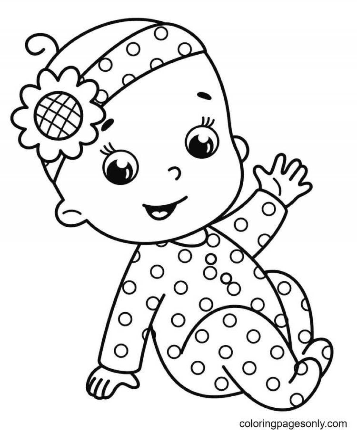 Coloring page violent charan baby