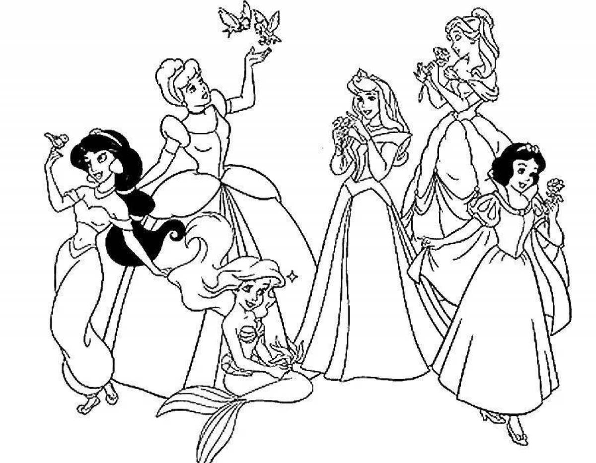 Elegant coloring all princesses