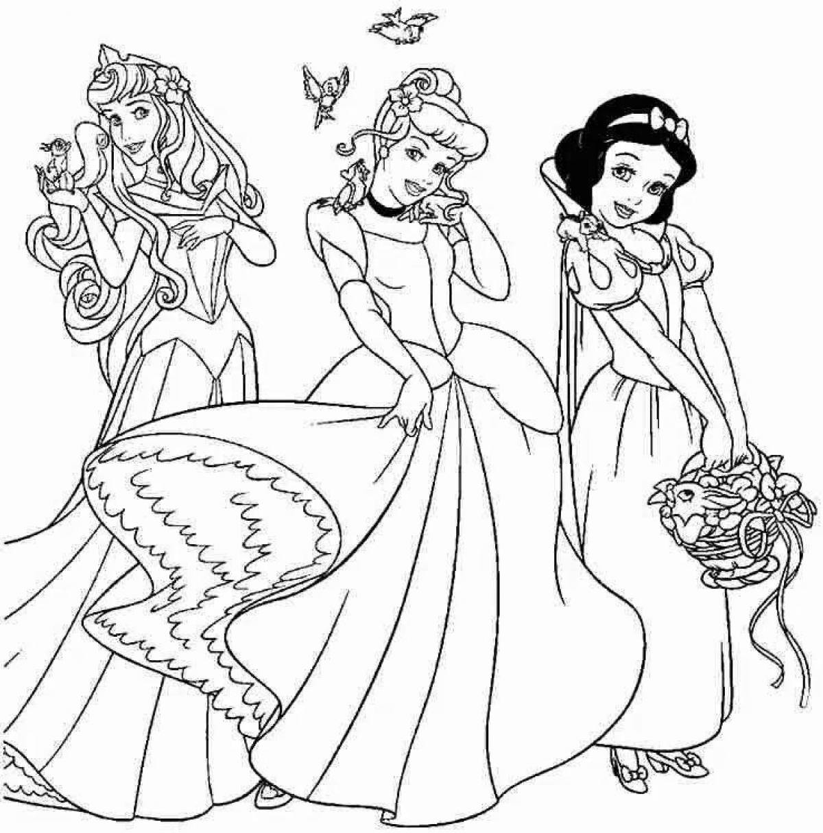 Dreamy coloring all princesses