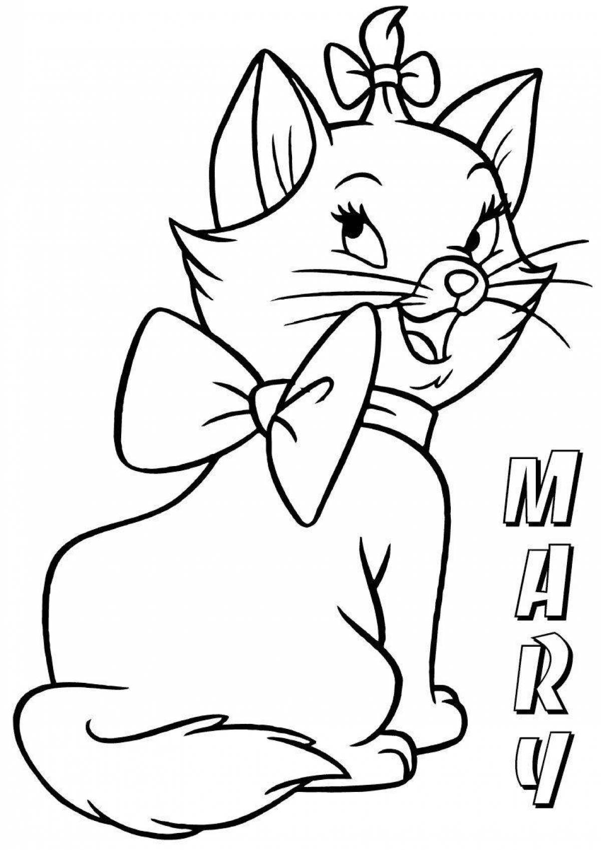 Joyful marie kitty coloring book