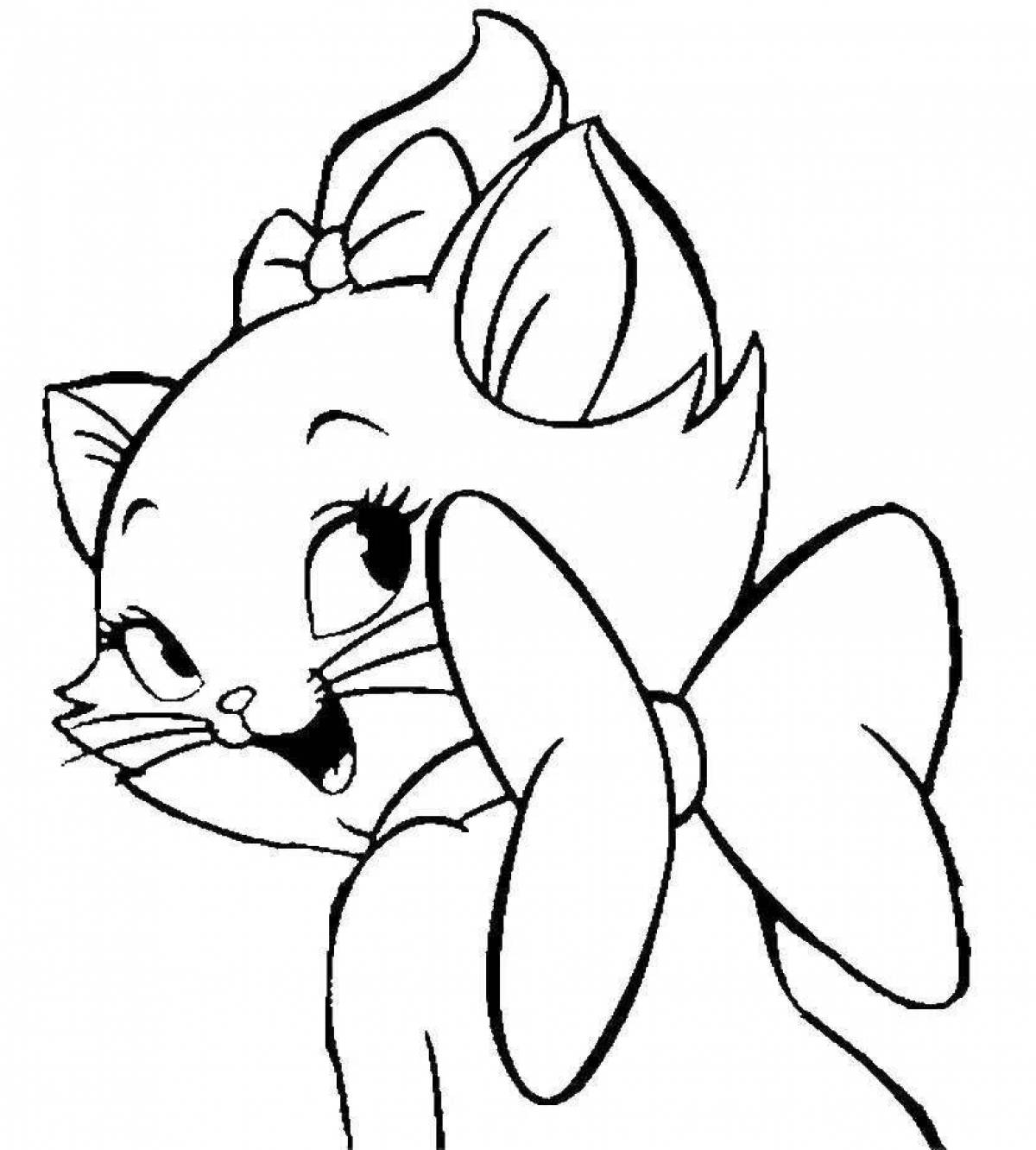 Brilliant marie kitty coloring page