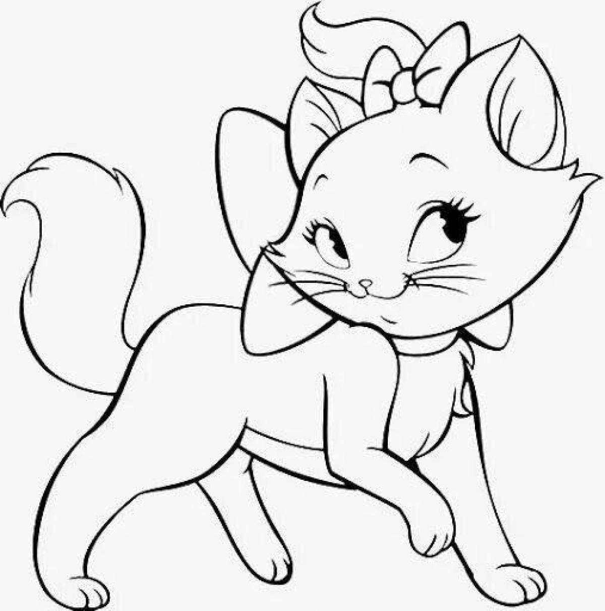 Animated marie kitty coloring book