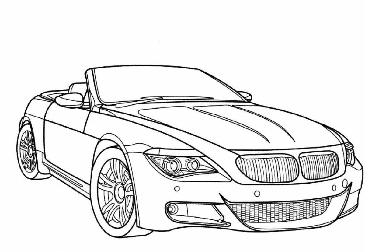 Grand bmw i8 coloring page