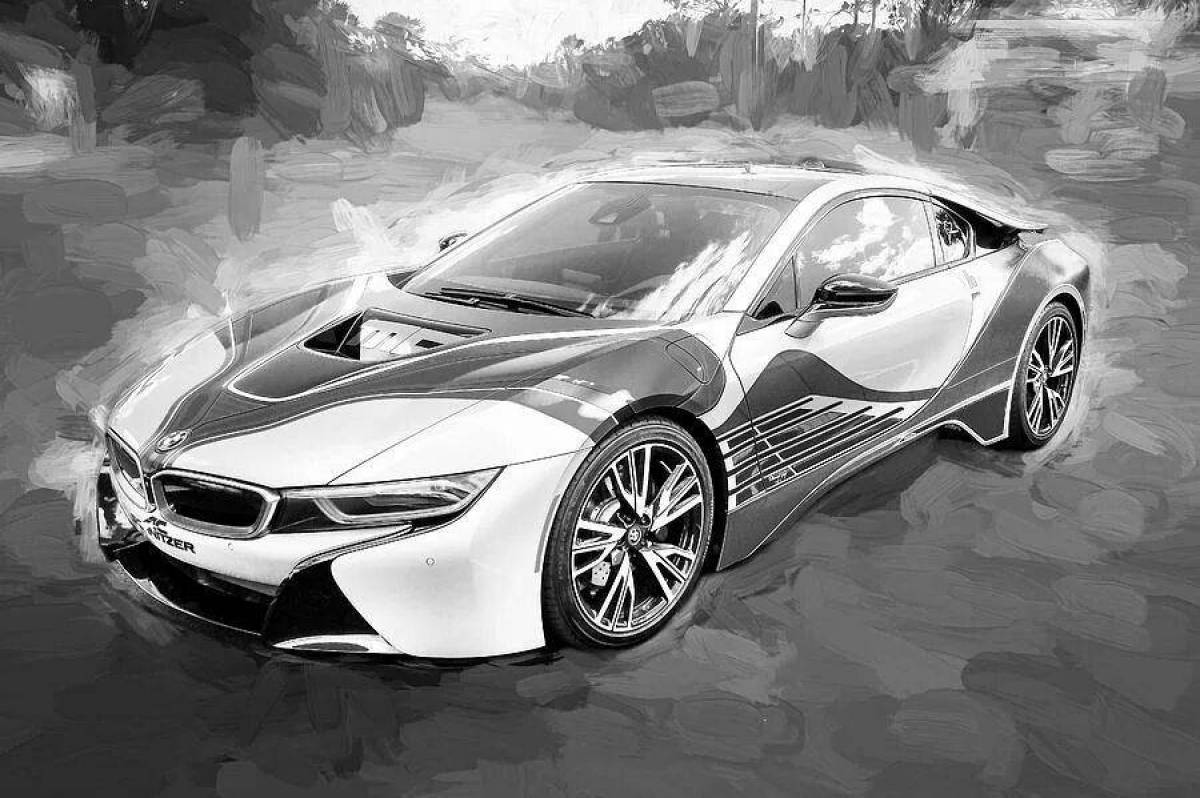 Bold bmw i8 coloring book