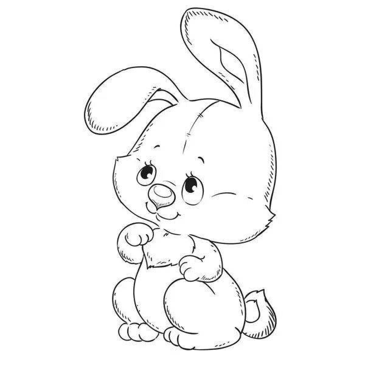 Cute cute bunny coloring book