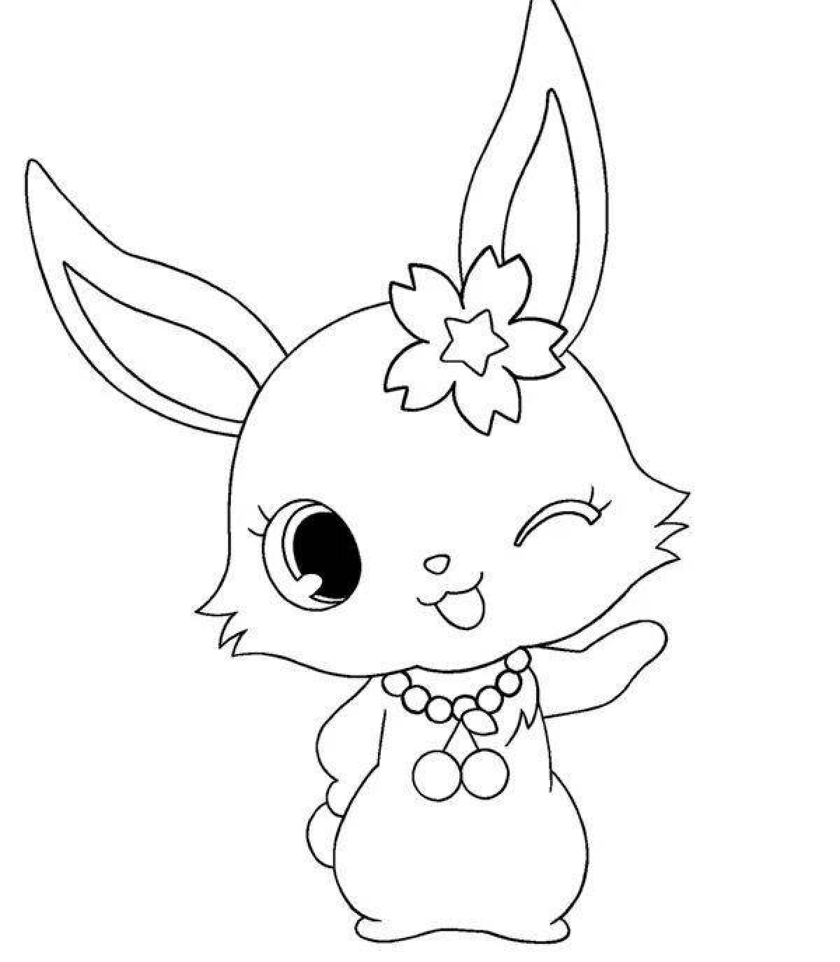 Cute and precious rabbit coloring book