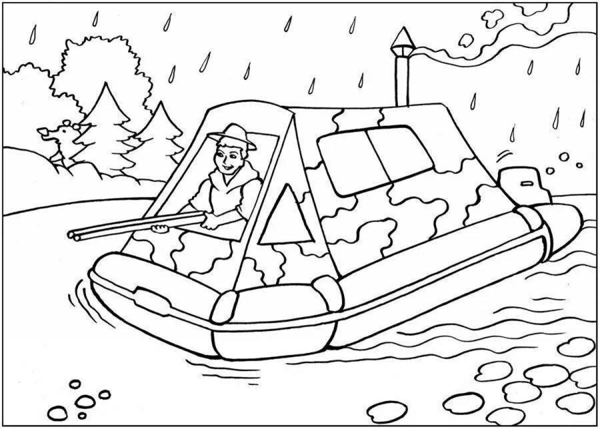 Shining Water Vehicle coloring page