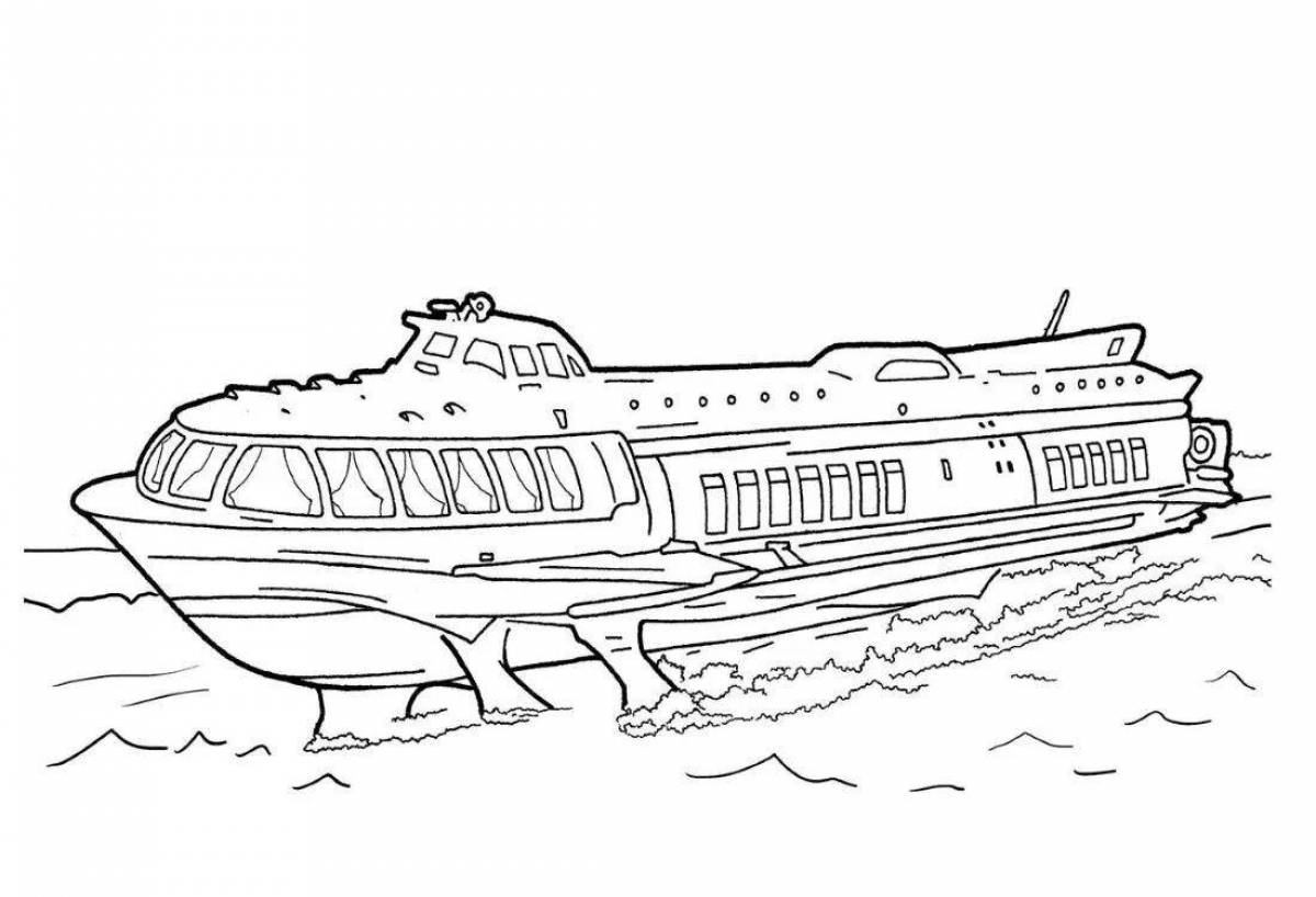 Animated water transport coloring page