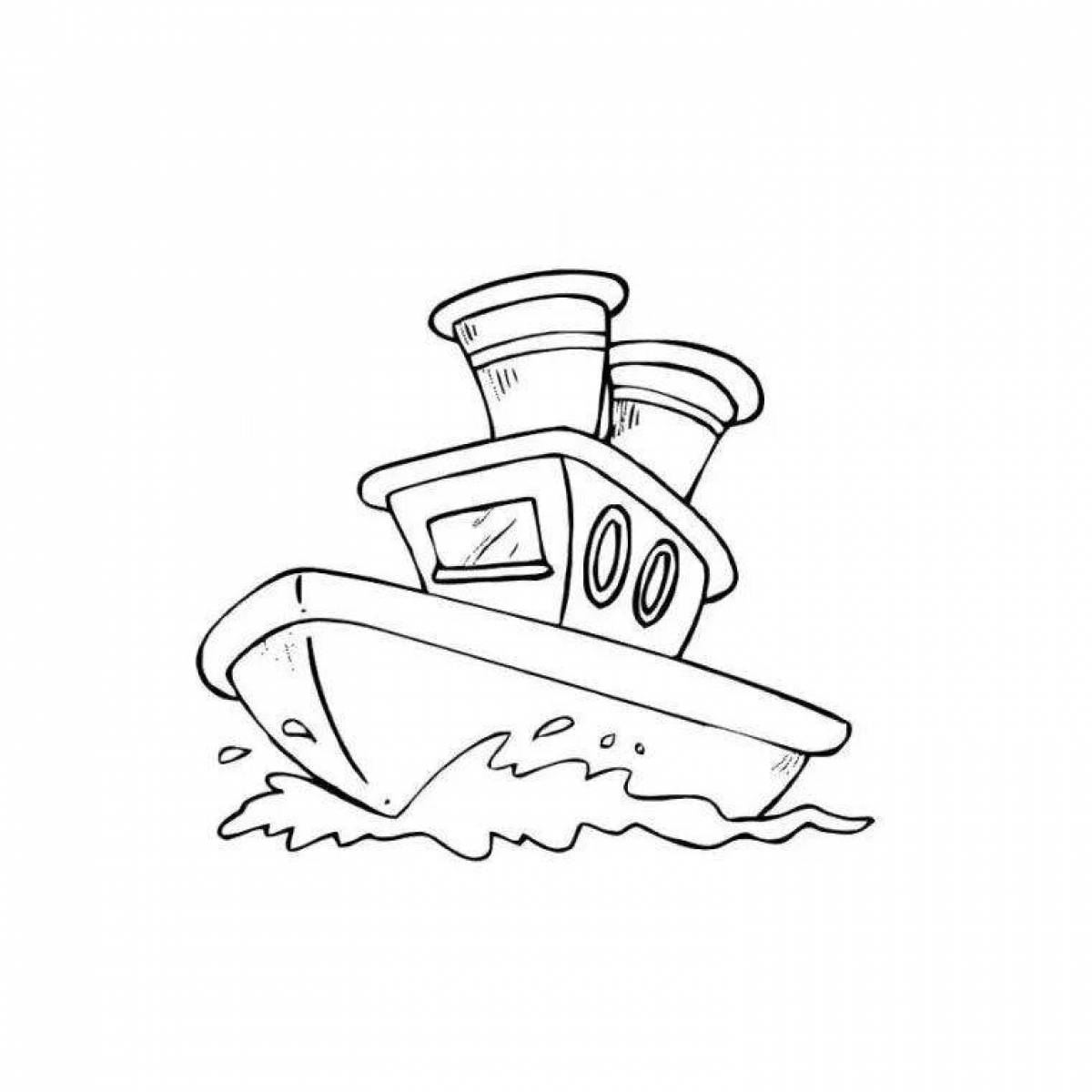 Coloring page dazzling water transport