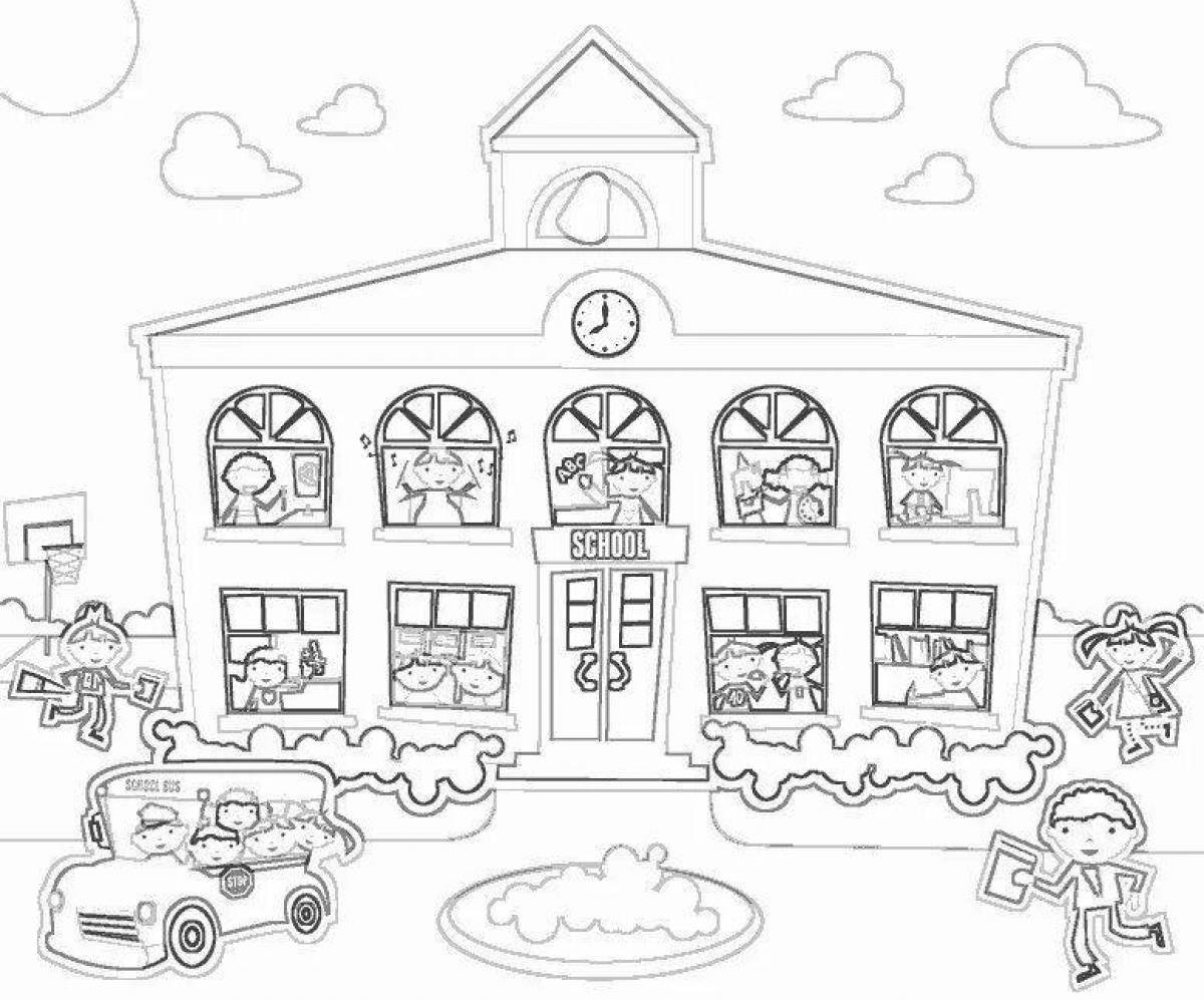 Coloring pages my school color explosion