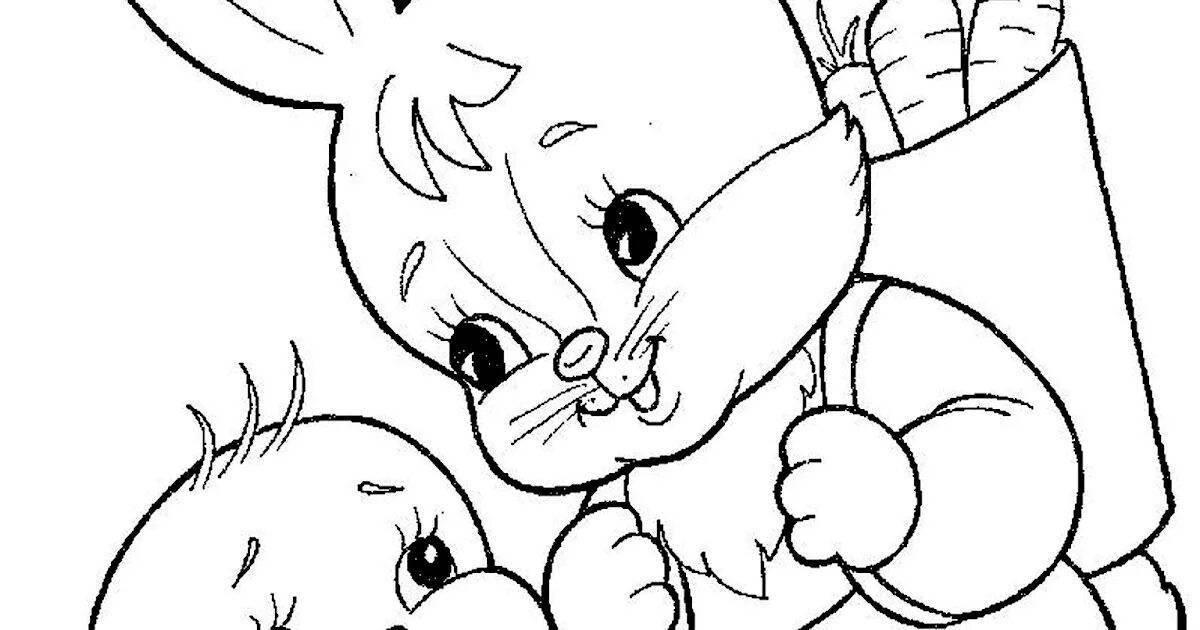 Colored bun coloring page