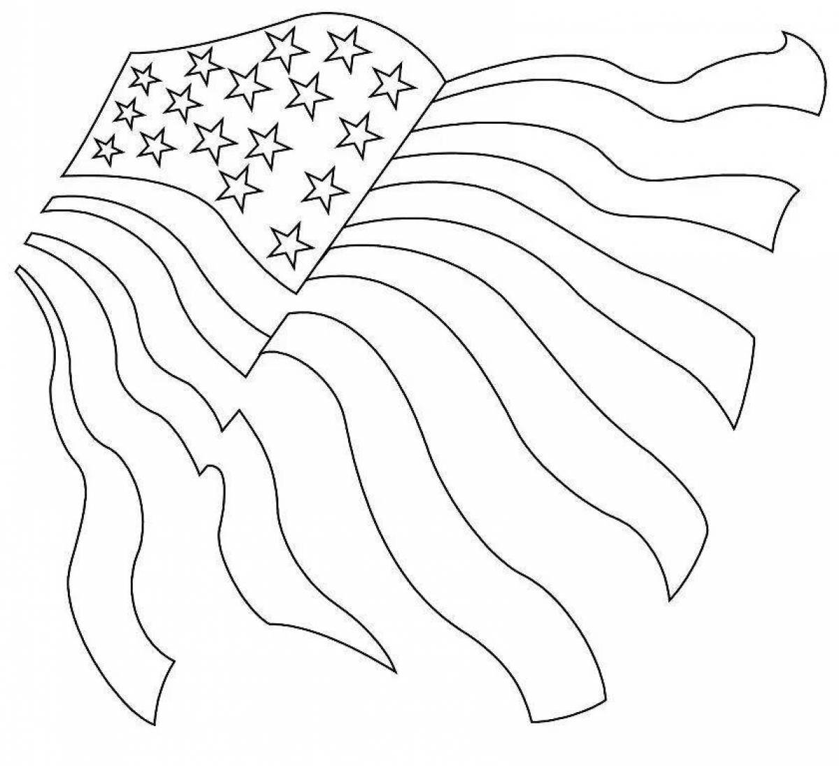 Bright Belarusian flag coloring page