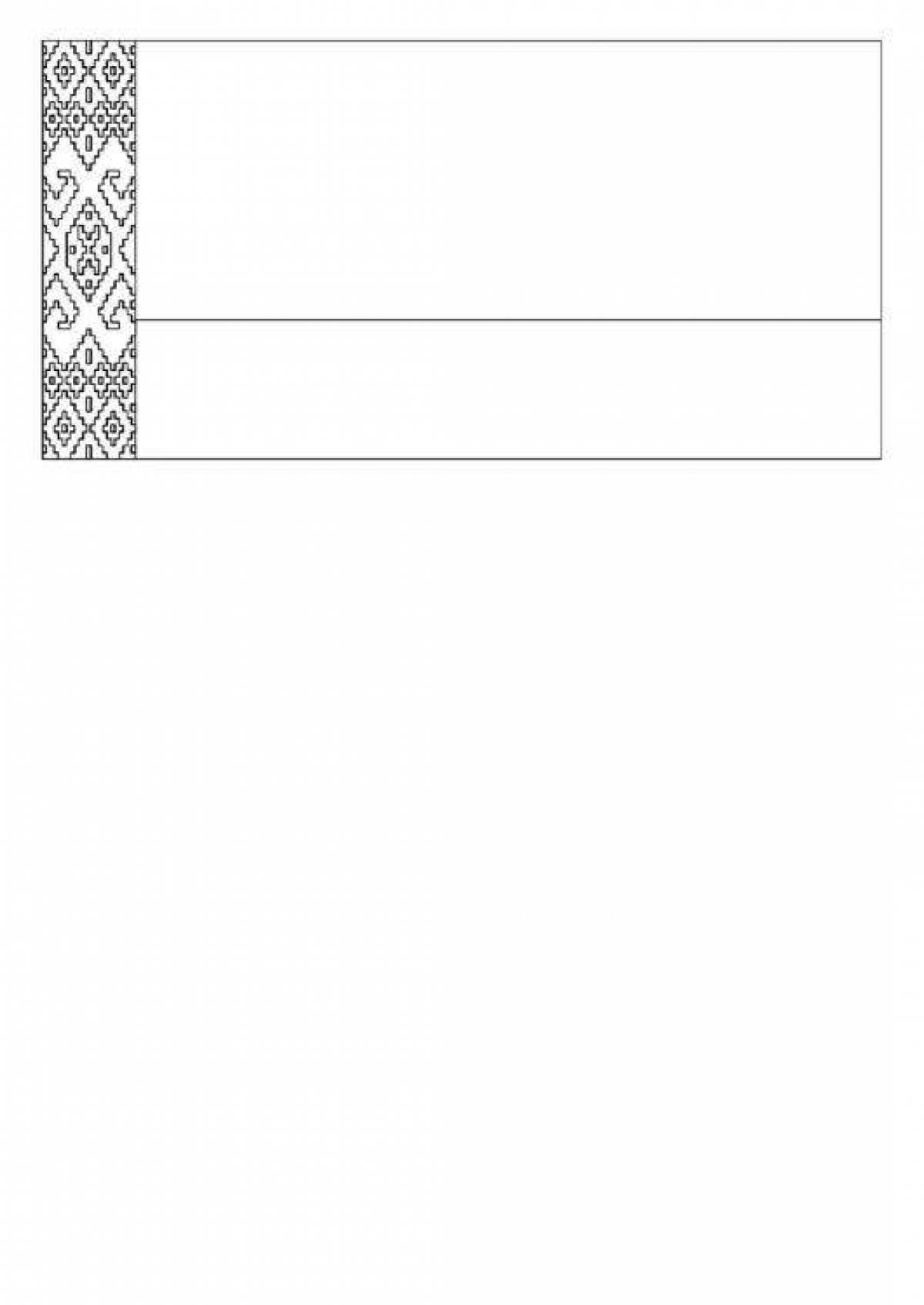 Amazing Belarusian flag coloring page