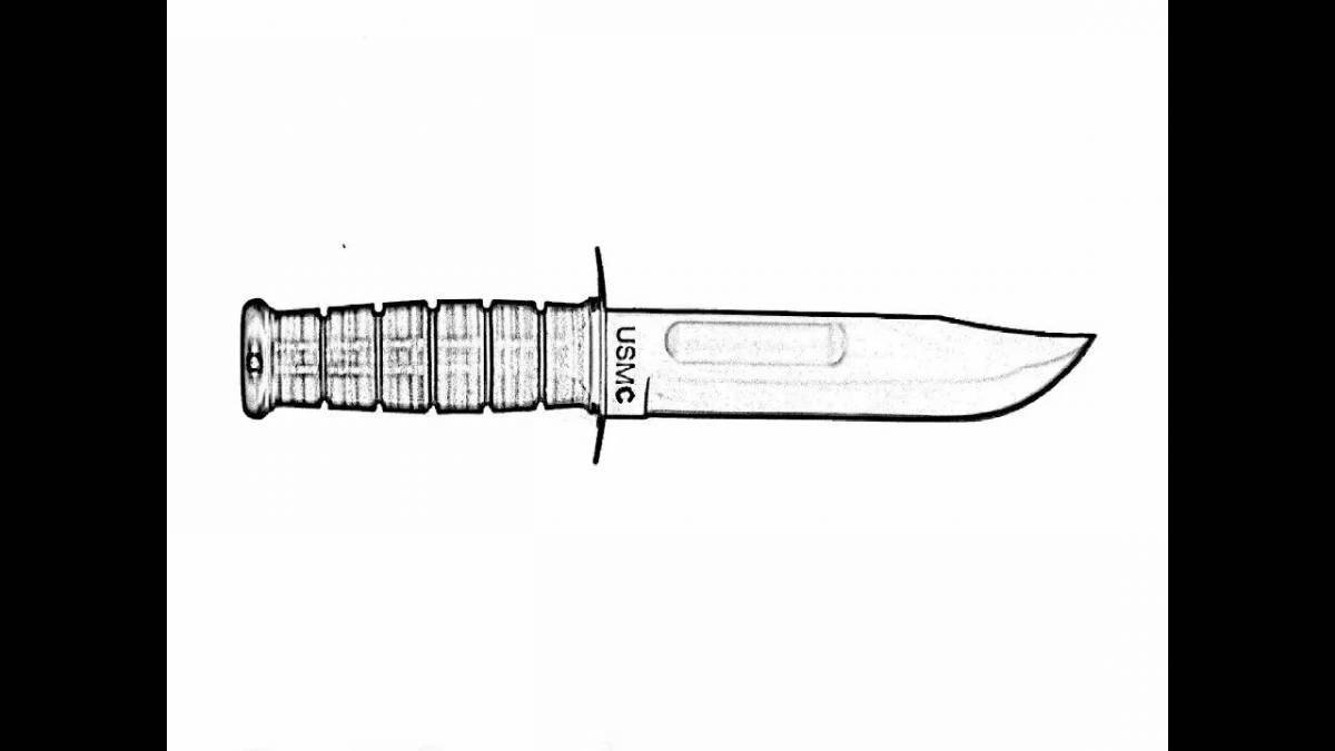 Красочная раскраска штык-нож m9