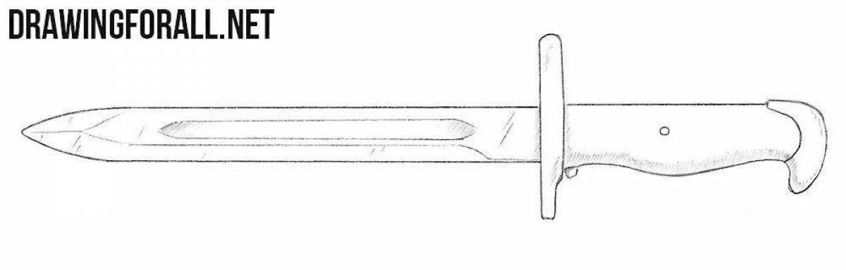 Чудесный штык-нож m9 раскраска