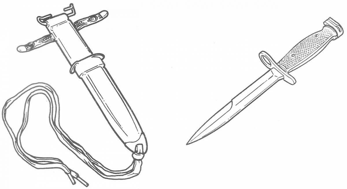Эффектная раскраска штык-ножа m9