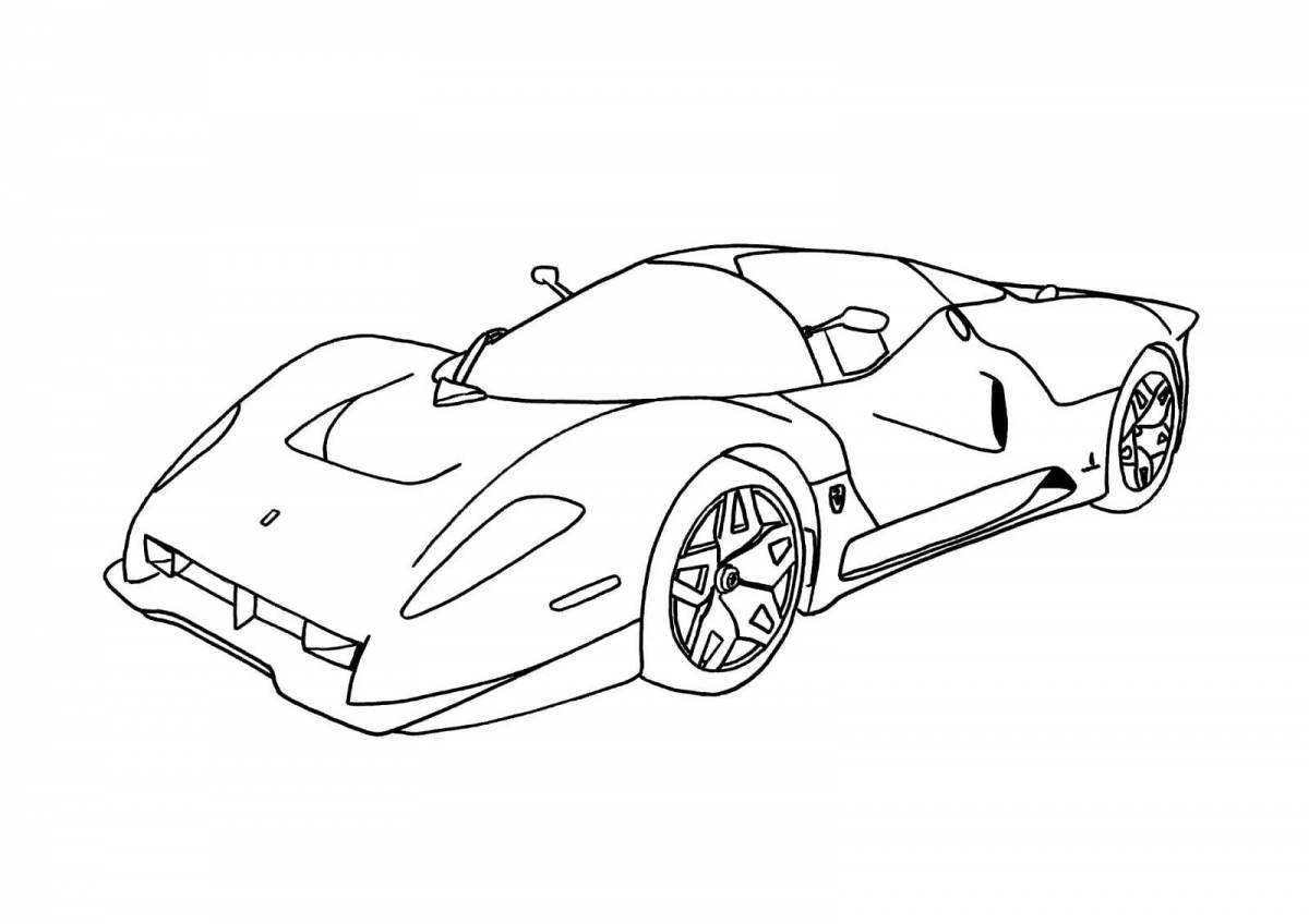 Ferrari detailed coloring
