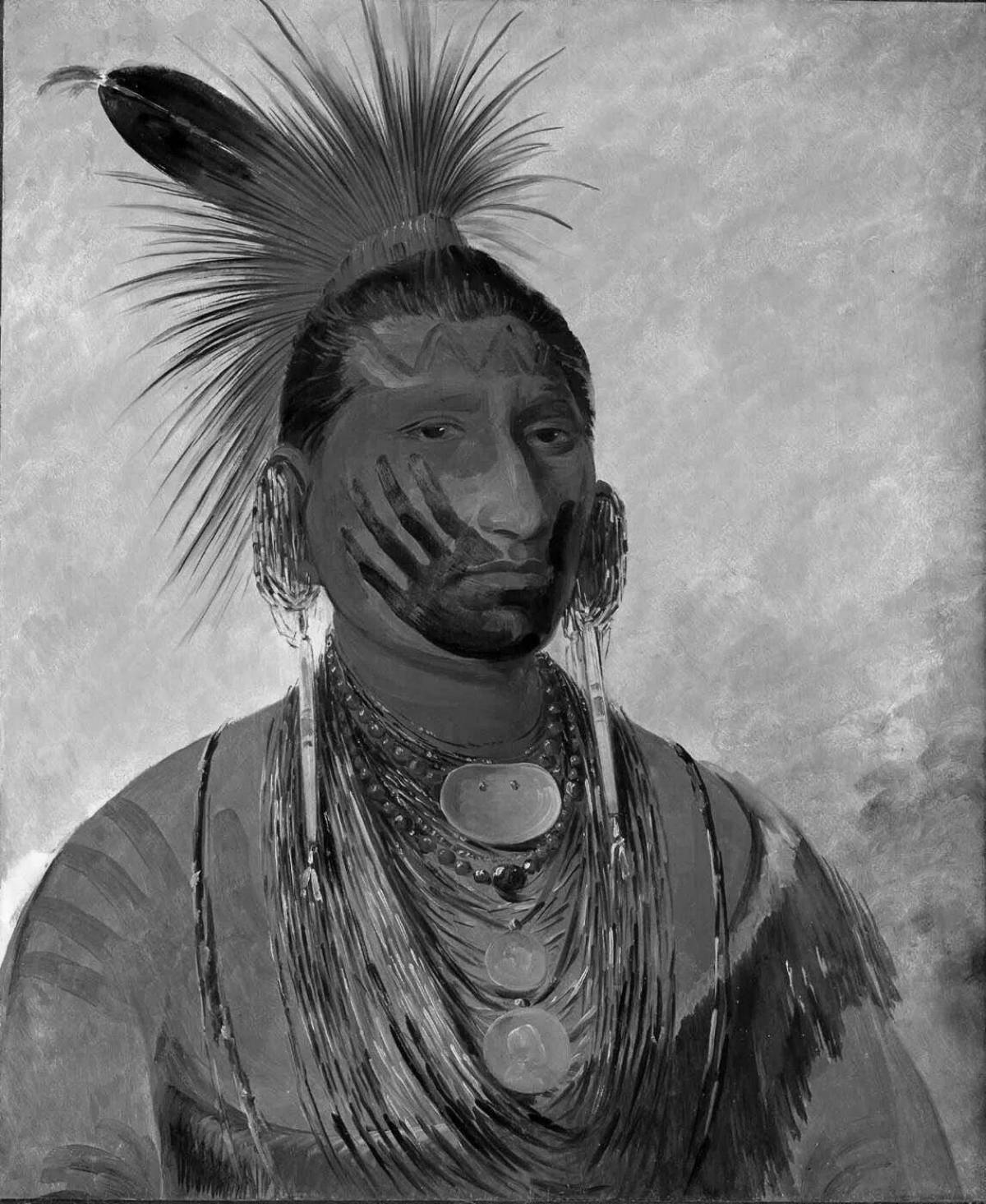 Великолепная раскраска индейцы на лице