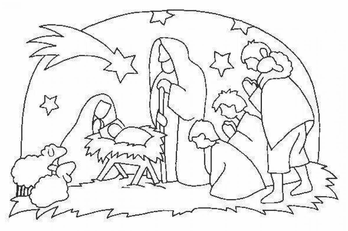 Nativity coloring book for kids