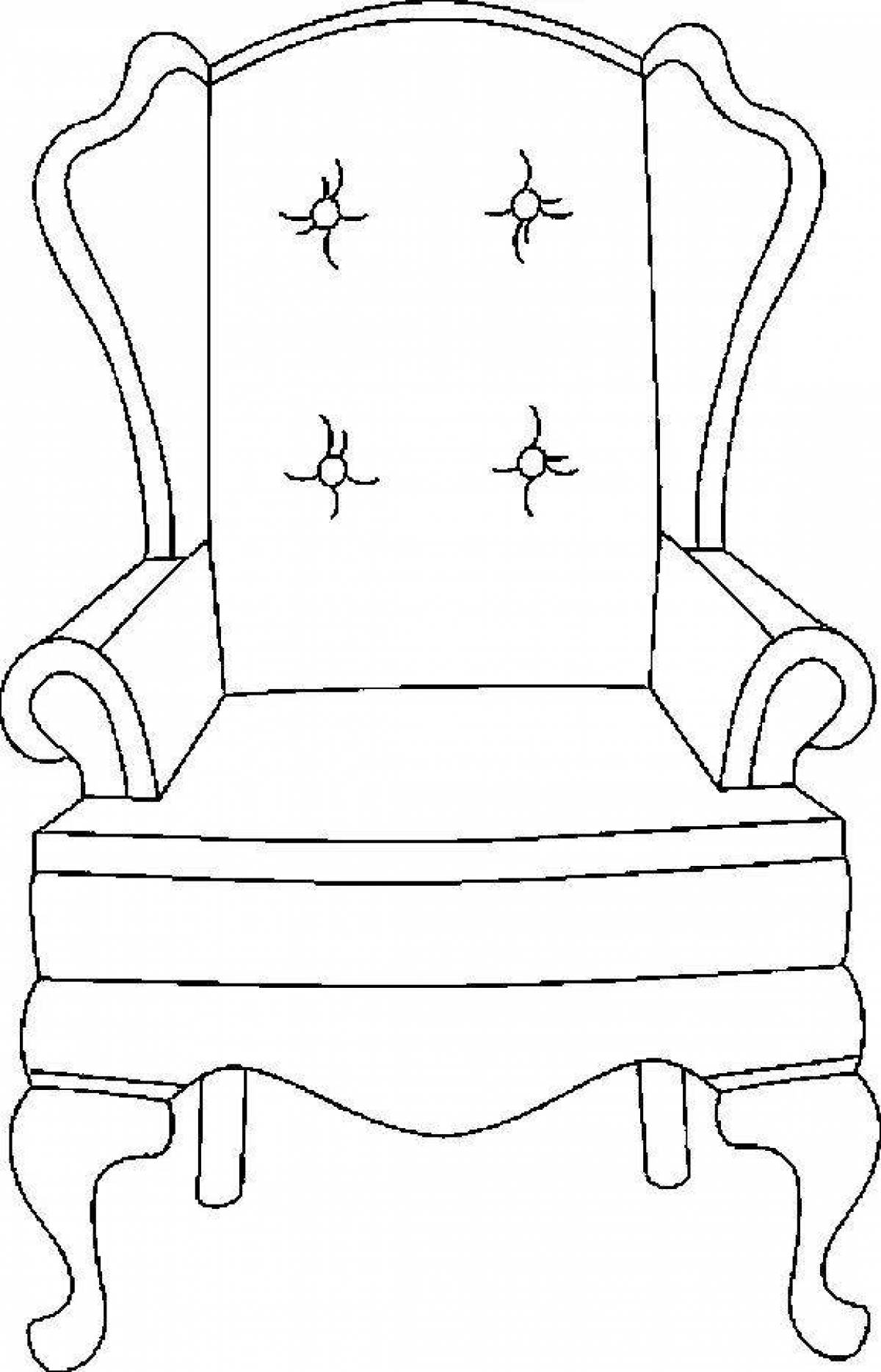Coloring page unusual furniture for dolls