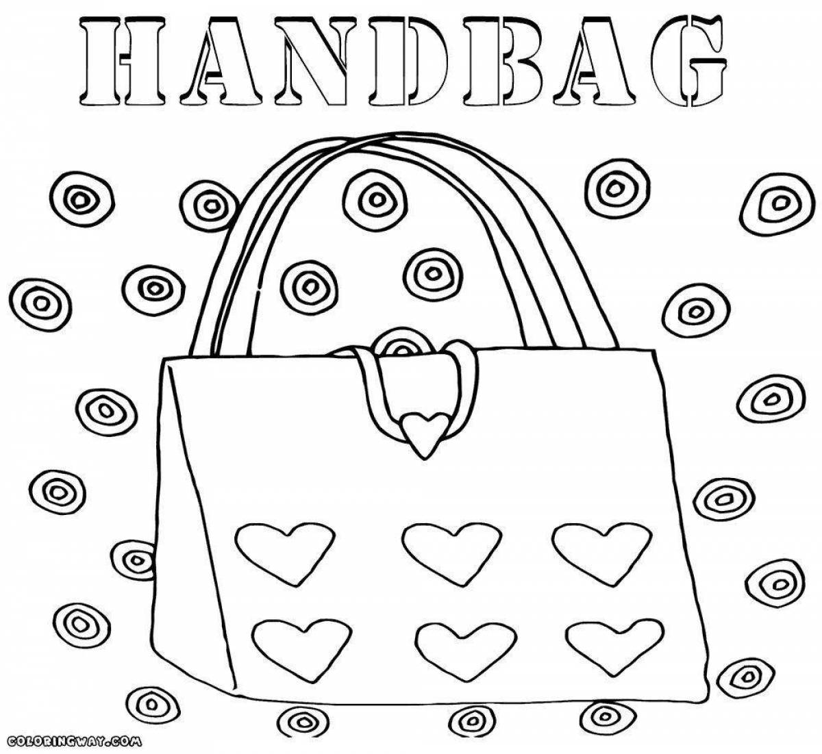 Раскраска «красивая сумочка» для девочек