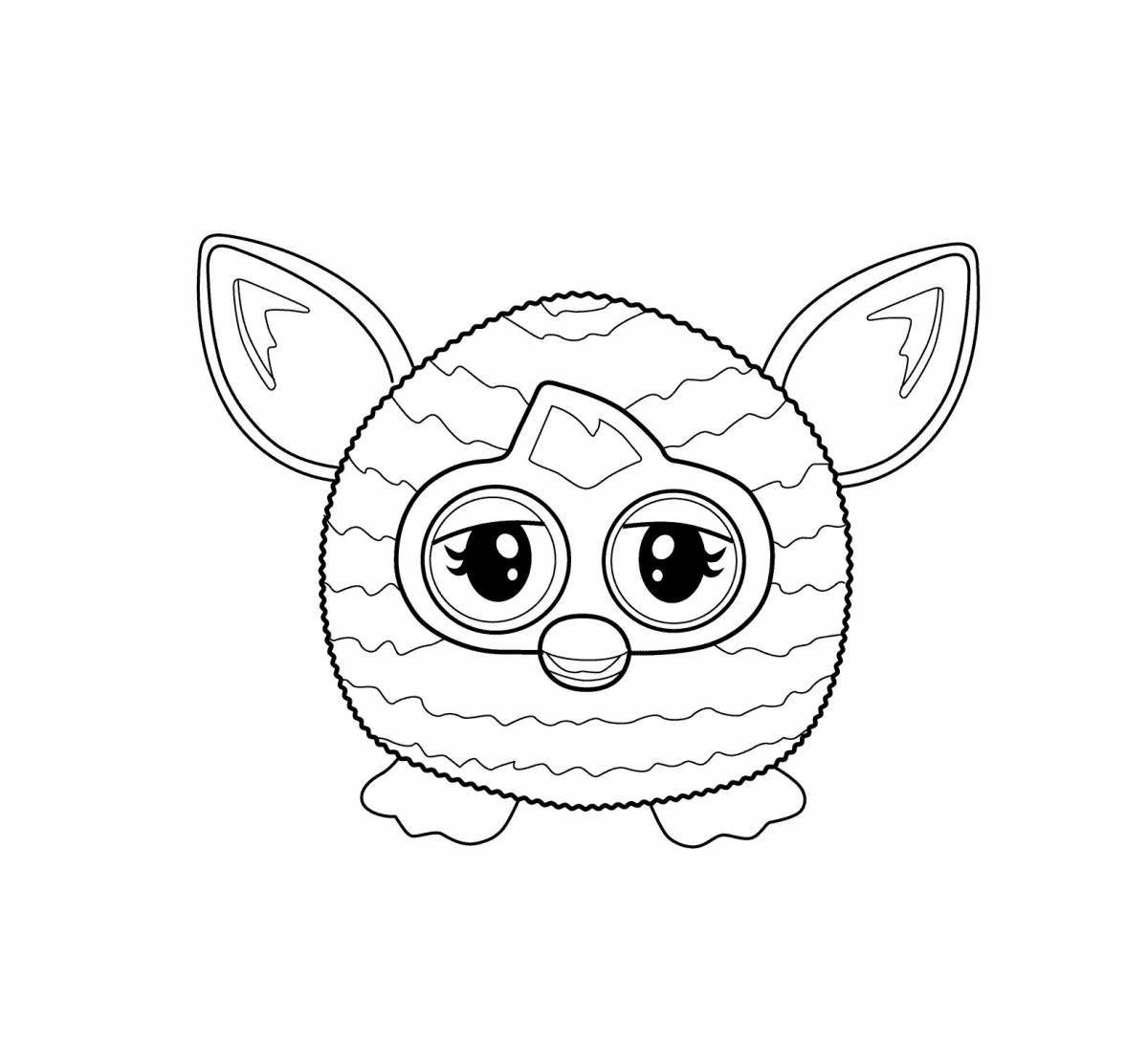 Playful three marker coloring page