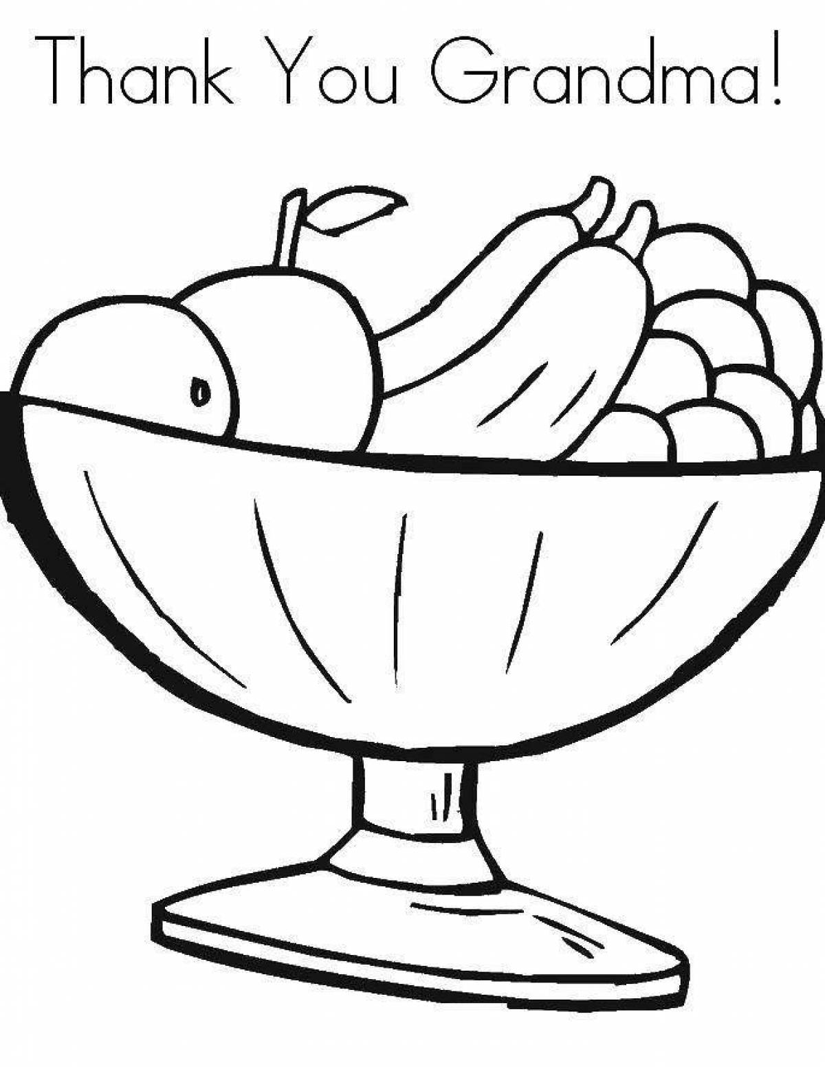 Питательная ваза с фруктами