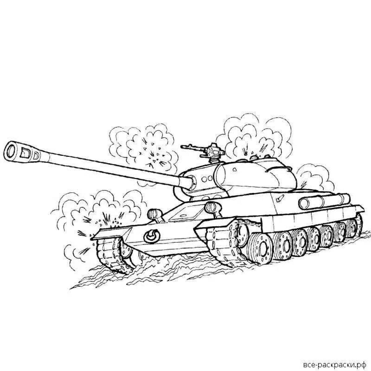Bold Tank Coloring Page