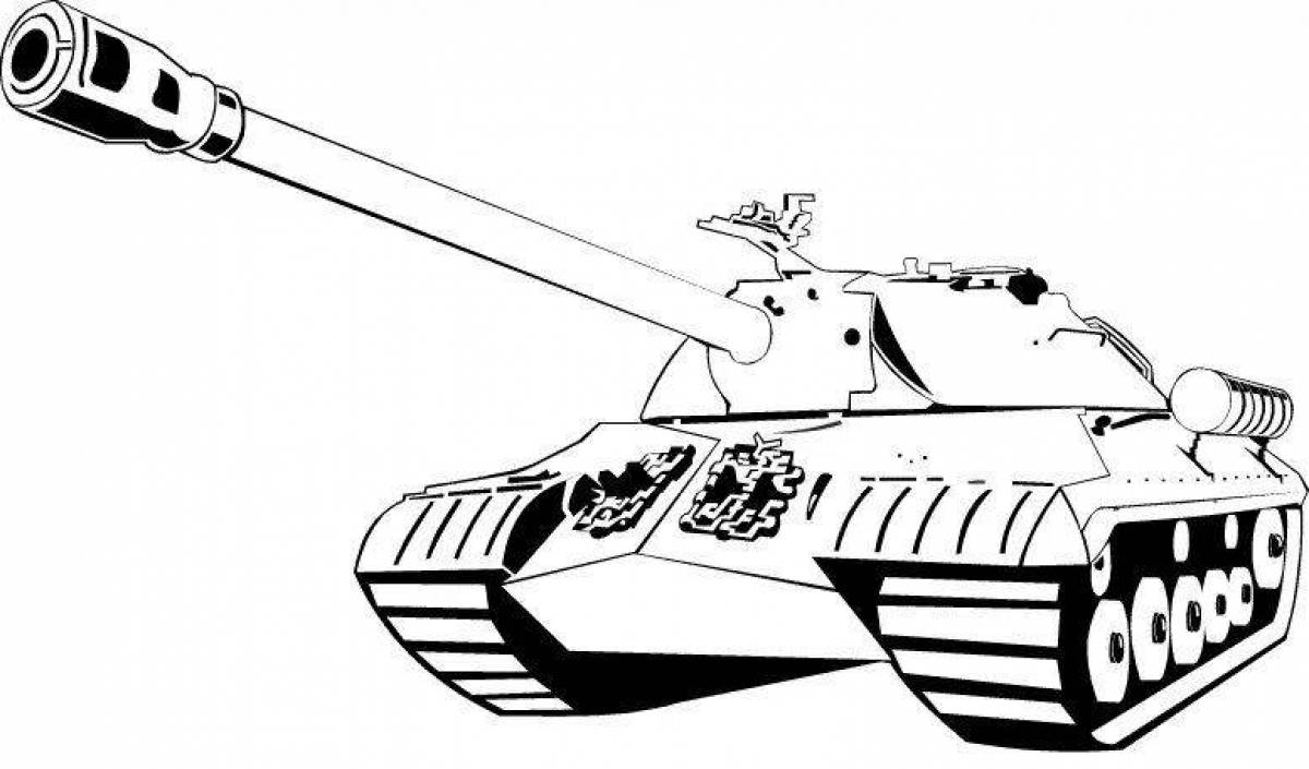 Раскраска поразительный танк