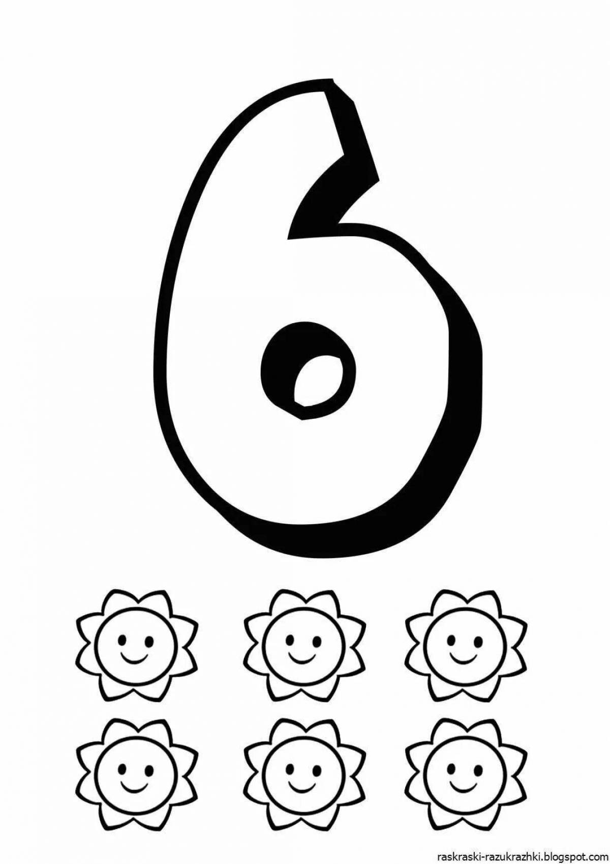 Цифра 6 для детей #19