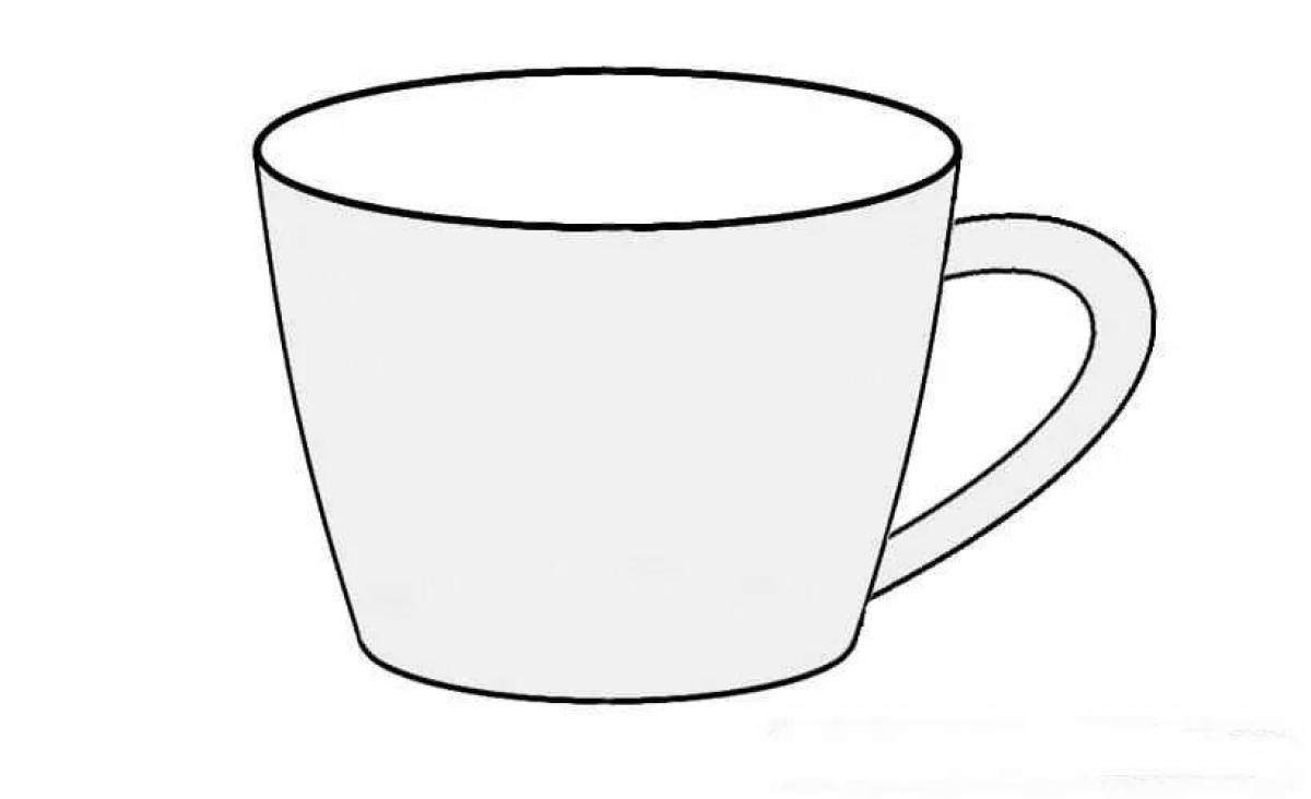 Color-crazy cup coloring pages for kids